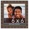 6x6 Modern Bamboo Picture Frame with UV-Resistant Acrylic & Acid Free Backing, Available in 5 Finishes - Gold, Silver, Brown, Black, and Natural